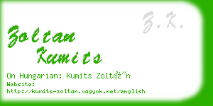 zoltan kumits business card